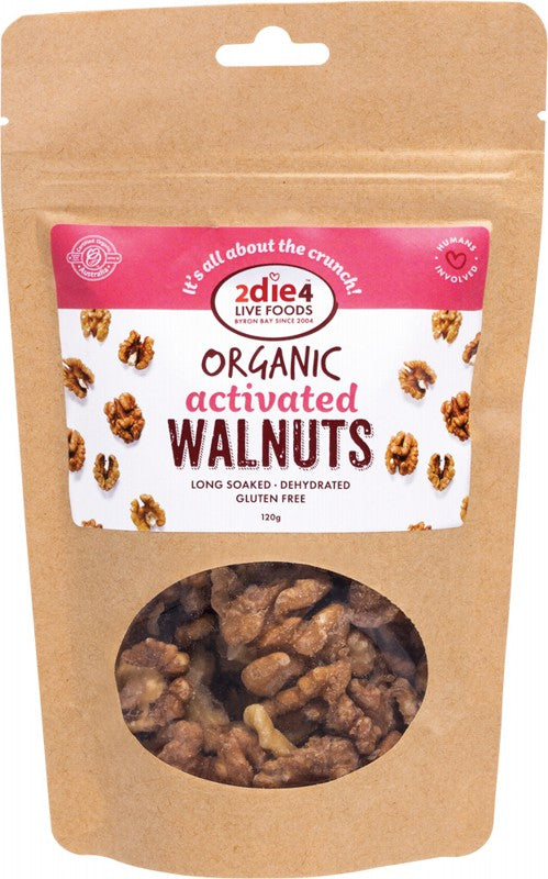2DIE4 LIVE FOODS Organic Activated Walnuts  Activated With Fresh Whey 120g