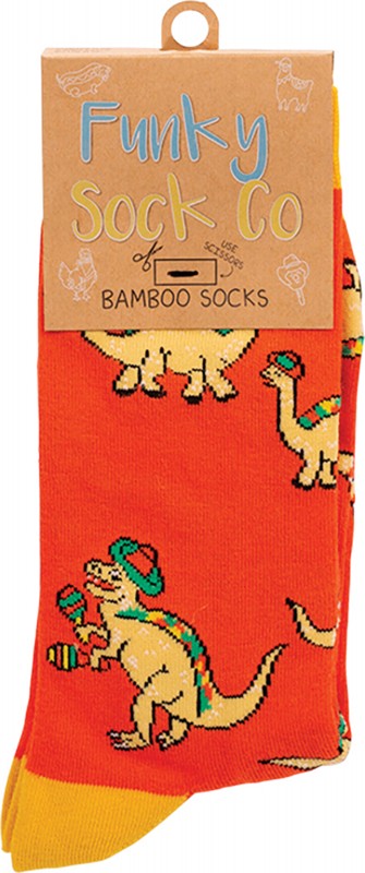 FUNKY SOCK CO Bamboo Socks  Jurassic Tacosaurus 1
