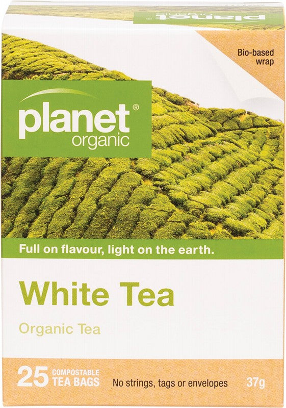 PLANET ORGANIC Herbal Tea Bags  White Tea 25
