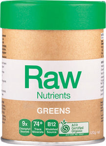 AMAZONIA Raw Nutrients Greens  Mint & Vanilla Flavour 120g