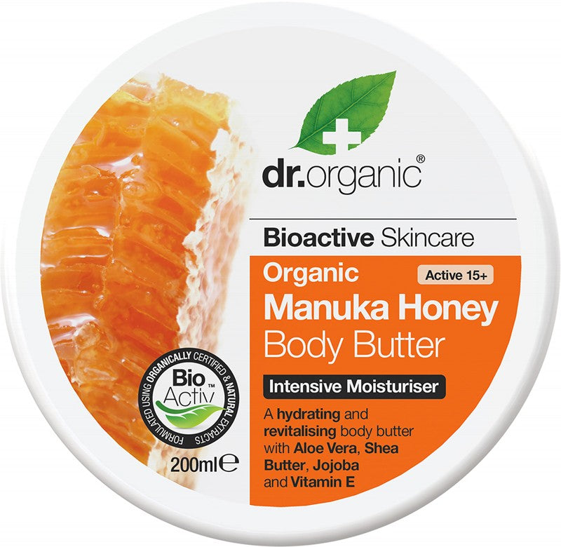 DR ORGANIC Body Butter  Organic Manuka Honey 200ml