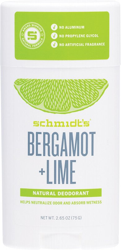 SCHMIDT'S Deodorant Stick  Bergamot + Lime 75g