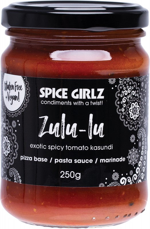 SPICE GIRLZ Zulu-Lu  Exotic Spicy Tomato Kasundi 250g