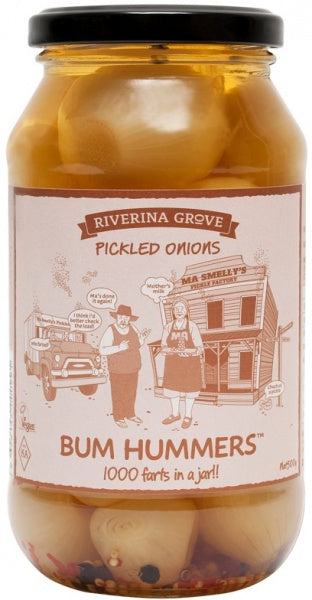 Riverina Grove Bum Hummers Pickled Onions G/F 500g