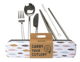 RETROKITCHEN Carry Your Cutlery - Leaves  Stainless Steel Cutlery Set 1