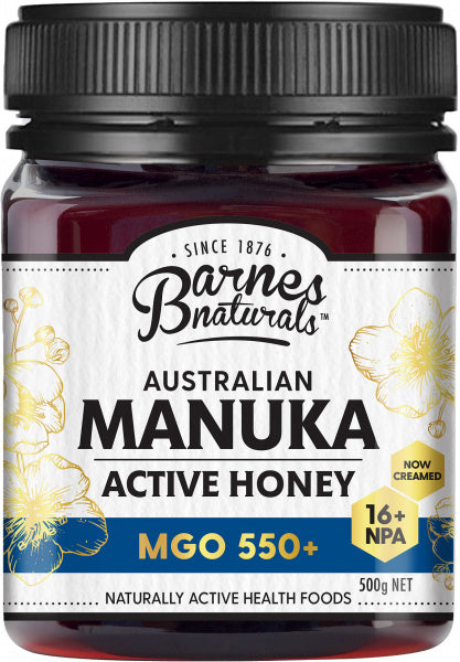 Barnes Naturals Australian Active Manuka Honey MGO 550+ 500g