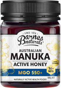 Barnes Naturals Australian Active Manuka Honey MGO 550+ 500g