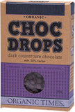 ORGANIC TIMES Choc Drops  Dark Couverture Drops 200g