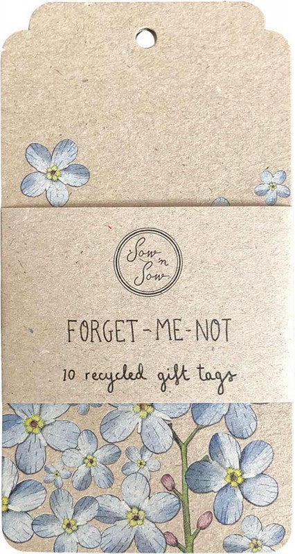 SOW 'N SOW Recycled Gift Tags - 10 Pack  Forget-Me-Not 10