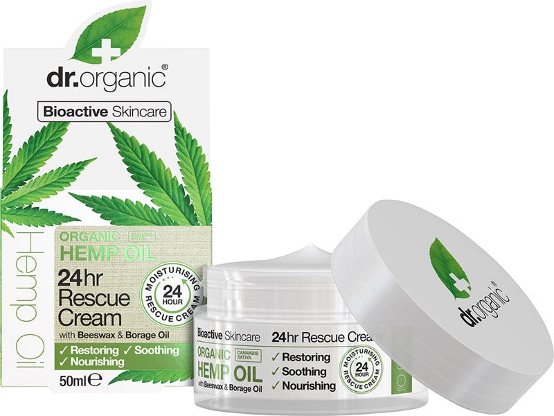 DR ORGANIC Rescue Cream  Organic Hemp Oil 50ml