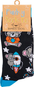 FUNKY SOCK CO Bamboo Socks  Koalas In Space 1
