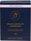 ORGANIC TIMES White Chocolate  Strawberries 100g