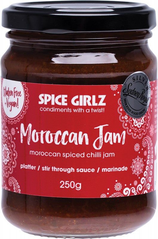 SPICE GIRLZ Moroccan Jam  Moroccan Spiced Chilli Jam 250g
