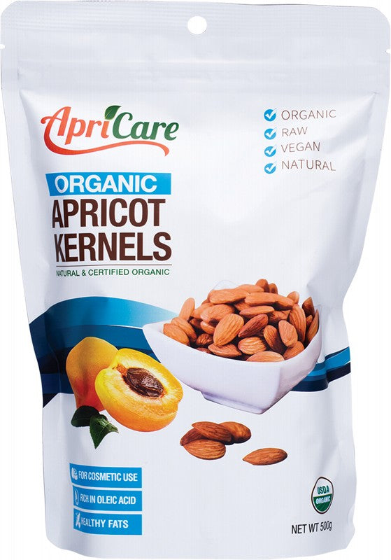 APRICARE Apricot Kernels  Organic Raw 500g
