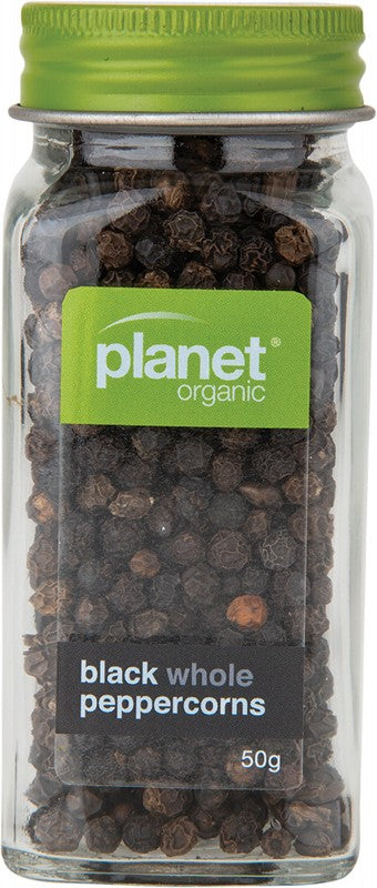PLANET ORGANIC Spices  Black Whole Peppercorns 50g