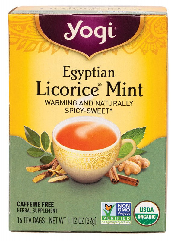 YOGI TEA Herbal Tea Bags  Egyptian Licorice Mint 16