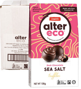 ALTER ECO Chocolate (Organic)  Dark Sea Salt Truffles 108g