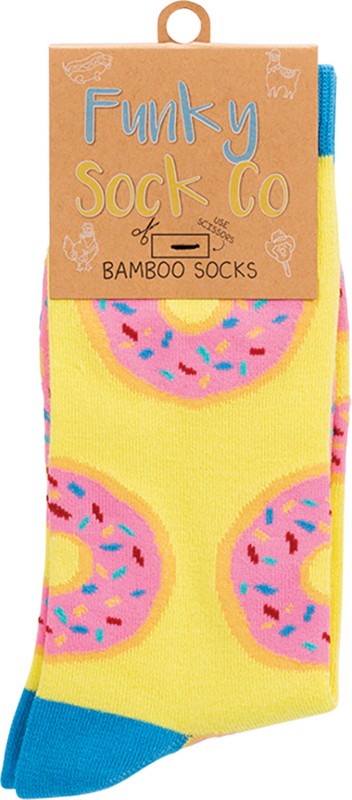 FUNKY SOCK CO Bamboo Socks  Glazed Donuts 1