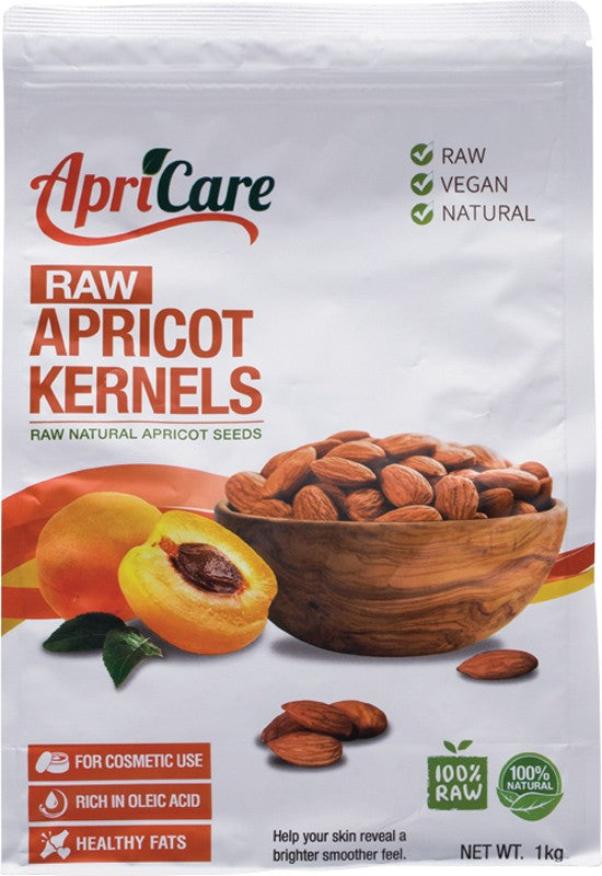 APRICARE Apricot Kernels  Raw 1kg