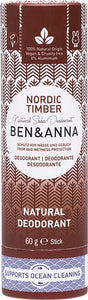 BEN & ANNA Natural Soda Deodorant Stick  Nordic Timber 60g