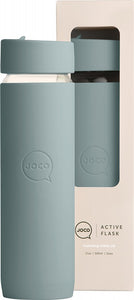 JOCO Reusable Glass Active Flask  Large 17oz - Bluestone 500ml