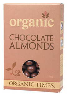 ORGANIC TIMES Milk Chocolate  Almonds 150g