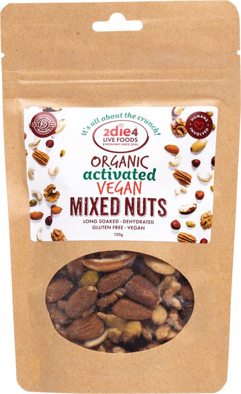 2DIE4 LIVE FOODS Organic Activated Mixed Nuts  Vegan 120g