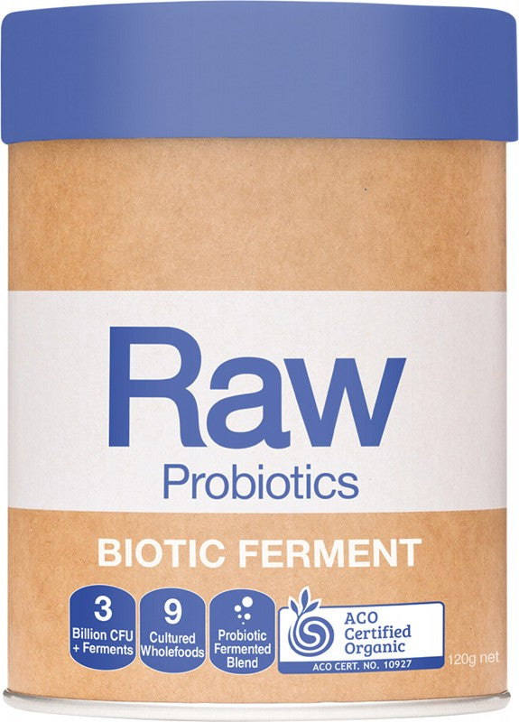 AMAZONIA Raw Probiotics Biotic Ferment  Vanilla & Berry Flavour 120g