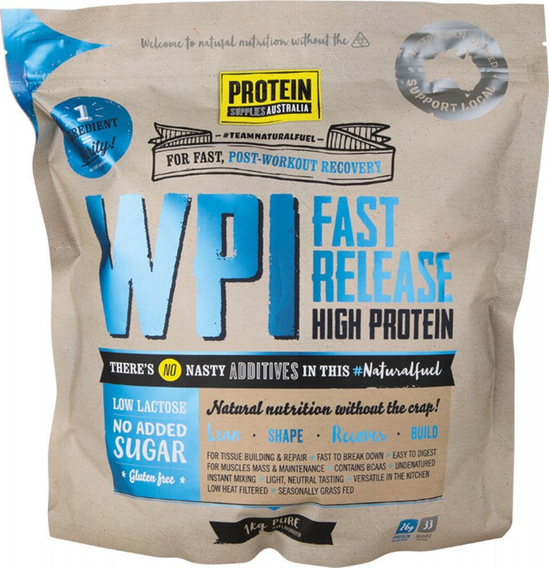 PROTEIN SUPPLIES AUSTRALIA WPI (Whey Protein Isolate)  Pure 1kg