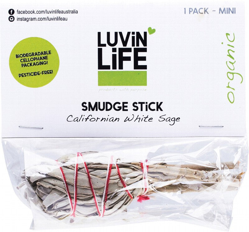 LUVIN LIFE Smudge Stick  White Sage - Mini 12cm 1