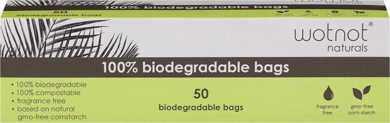 WOTNOT Biodegradable Nappy Bags  100% Compostable 50