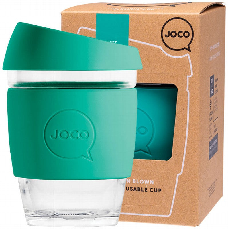 JOCO Reusable Glass Cup  Regular 12oz - Mint 354ml