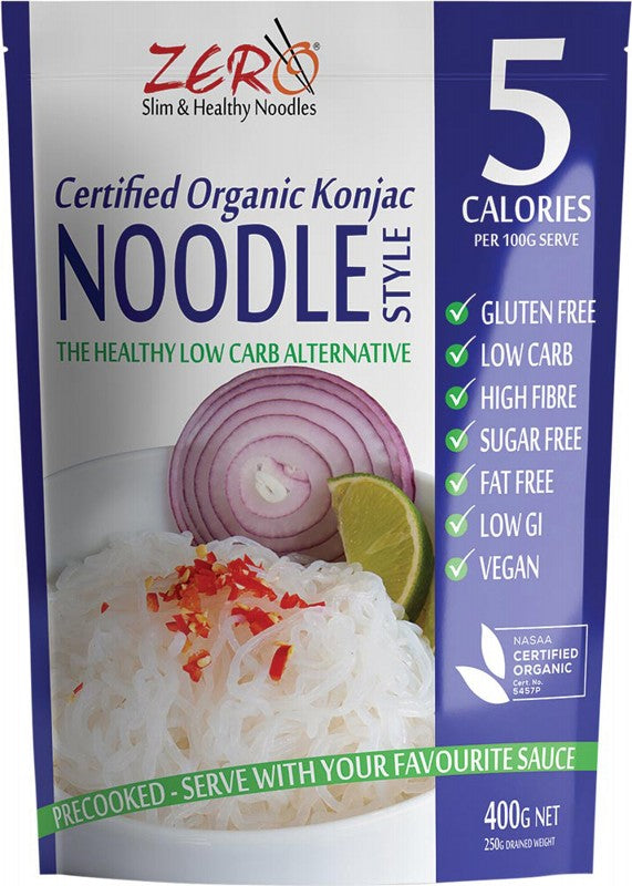 ZERO SLIM & HEALTHY Certified Organic Konjac  Noodles Style 400g