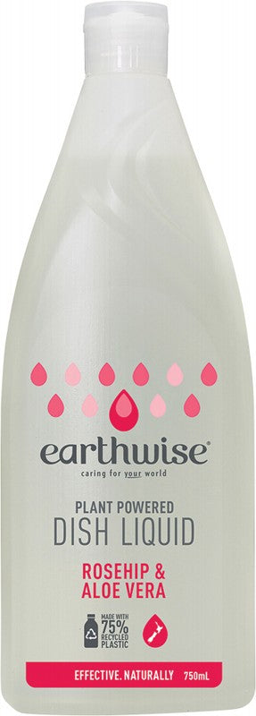 EARTHWISE Dish Liquid  Rosehip & Aloe Vera 750ml