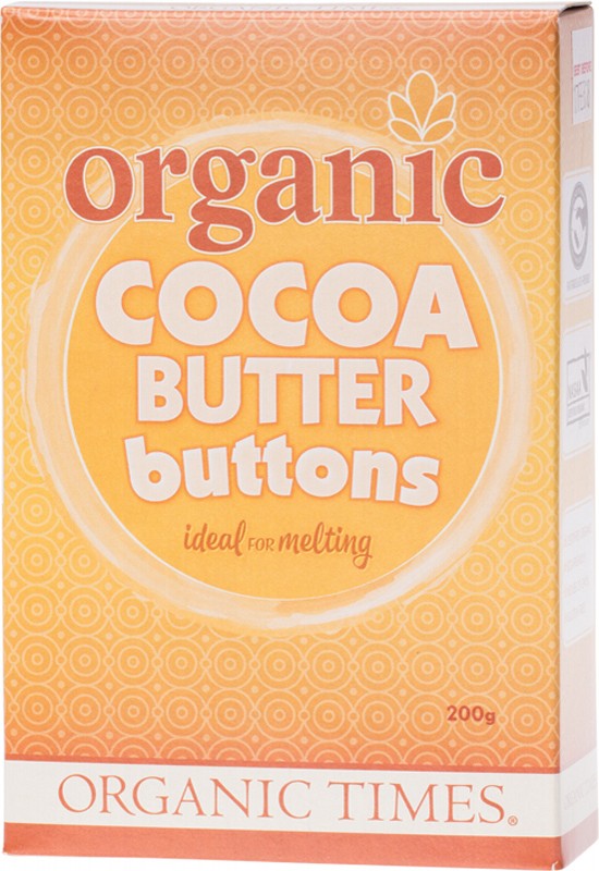 ORGANIC TIMES Cocoa Butter  Buttons 200g