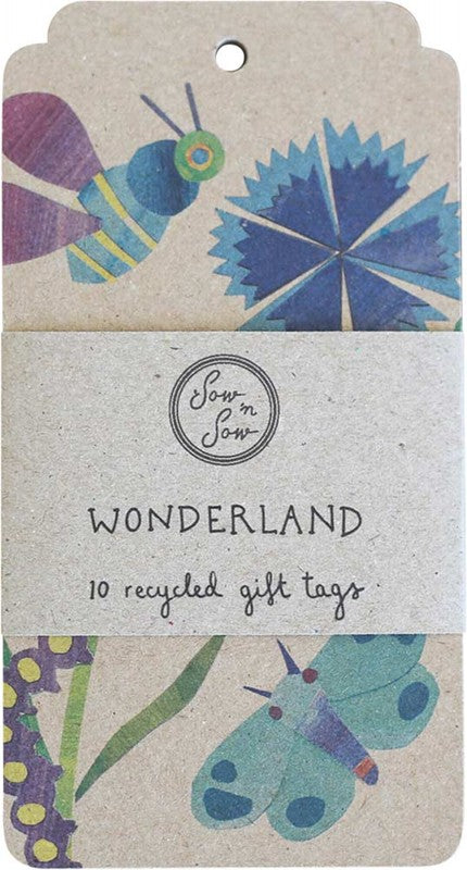 SOW 'N SOW Recycled Gift Tags - 10 Pack  Wonderland 10