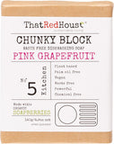 THAT RED HOUSE Chunky Block Dishwashing Soap  Pink Grapefruit 140g