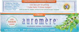 AUROMERE Toothpaste - Ayurvedic  Classic (Licorice) - Fluoride Free 117g