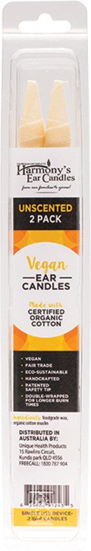 HARMONY'S EAR CANDLES Vegan Ear Candles  Unscented 2
