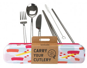 RETROKITCHEN Carry Your Cutlery - Colour Splash  Stainless Steel Cutlery Set 1