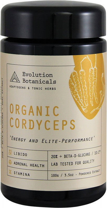 EVOLUTION BOTANICALS Cordyceps Extract  Energy & Performance - Organic 10:1 100g