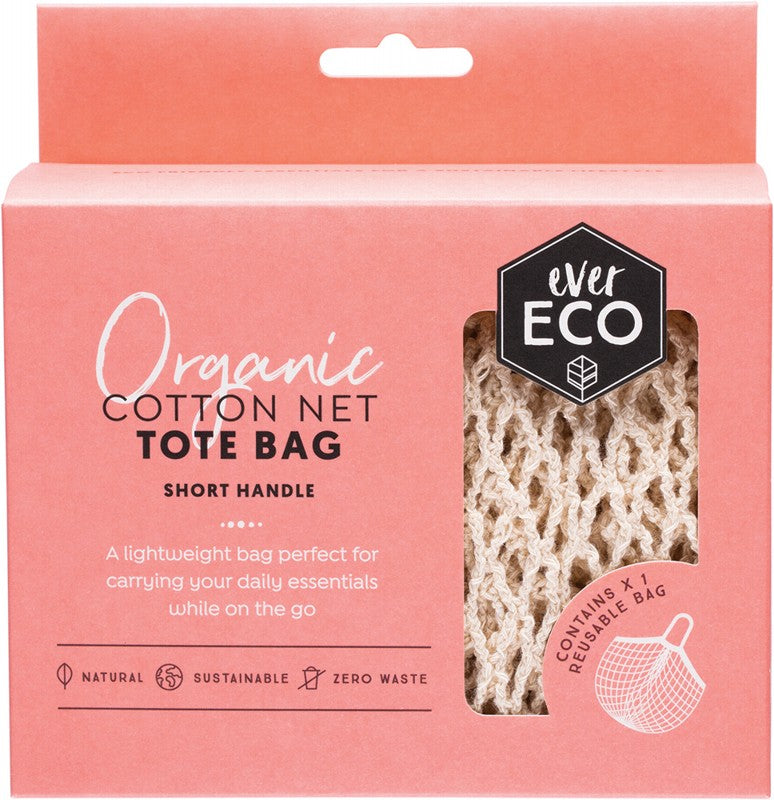 EVER ECO Tote Bag - Short Handle  Organic Cotton Net 1