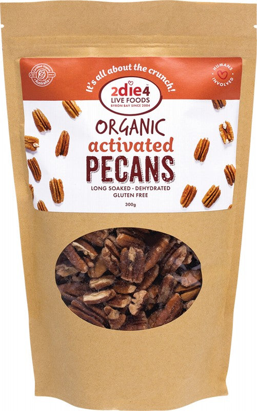 2DIE4 LIVE FOODS Organic Activated Pecans  Activated With Fresh Whey 300g