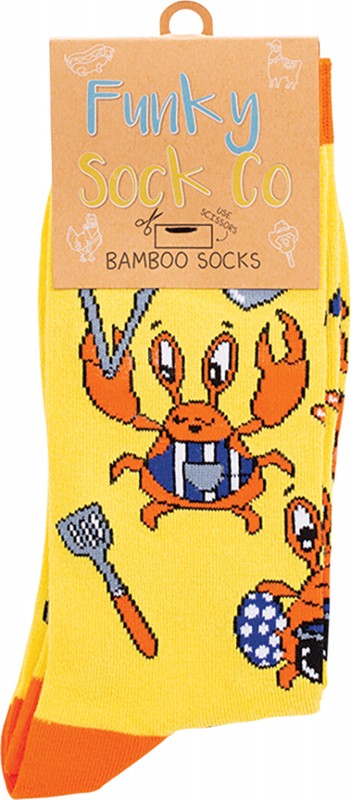 FUNKY SOCK CO Bamboo Socks  Crabs In Kitchen 1
