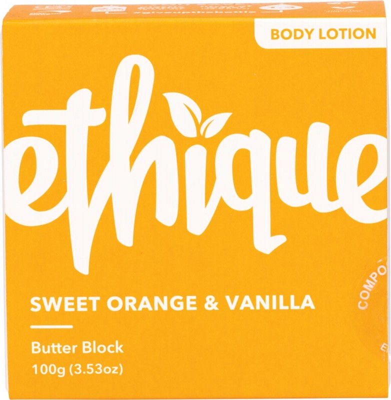 ETHIQUE Body Butter Block  Sweet Orange & Vanilla 100g