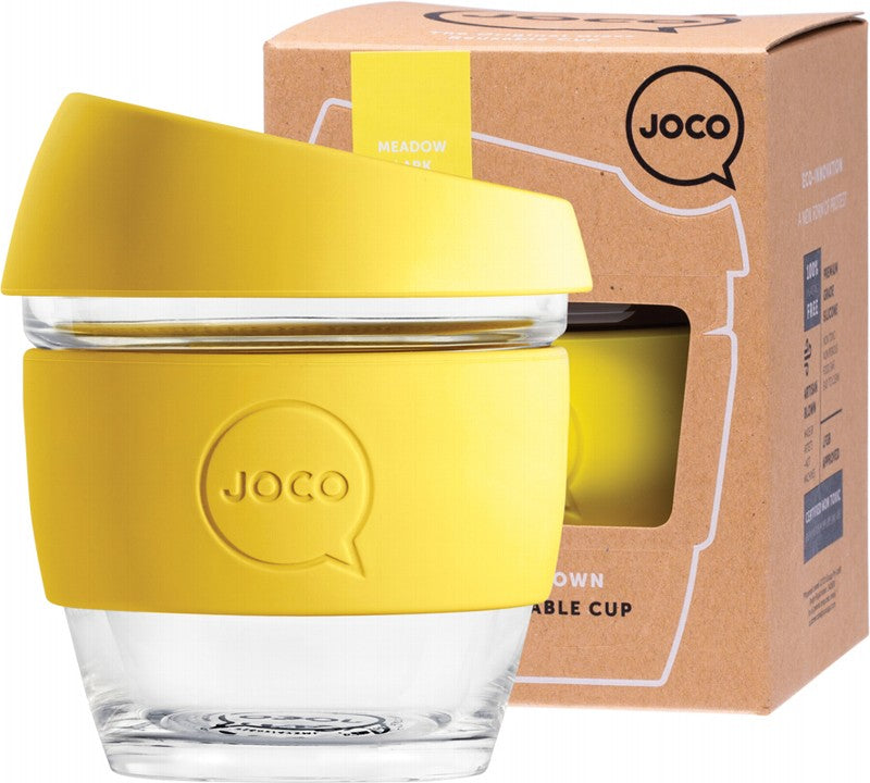 JOCO Reusable Glass Cup  Small 8oz - Meadowlark 236ml