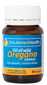 SOLUTIONS 4 HEALTH Oil Of Wild Oregano  VegeCaps 30