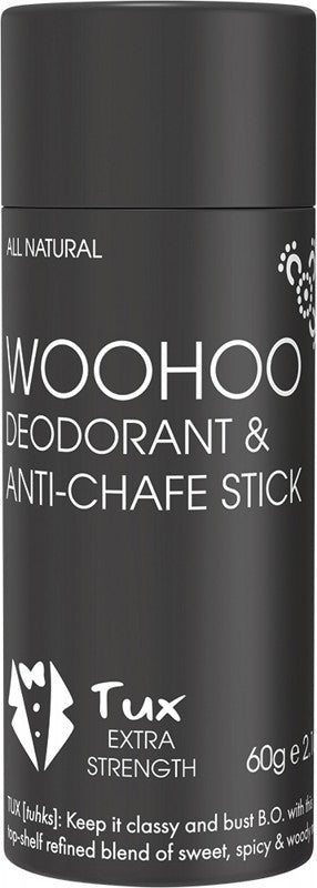 WOOHOO BODY Deodorant & Anti-Chafe Stick  Tux - Extra Strength 60g