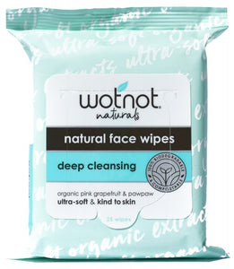 WOTNOT Natural Face Wipes  Deep Cleansing 25