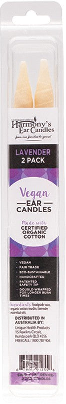 HARMONY'S EAR CANDLES Vegan Ear Candles  Lavender Scented 2
